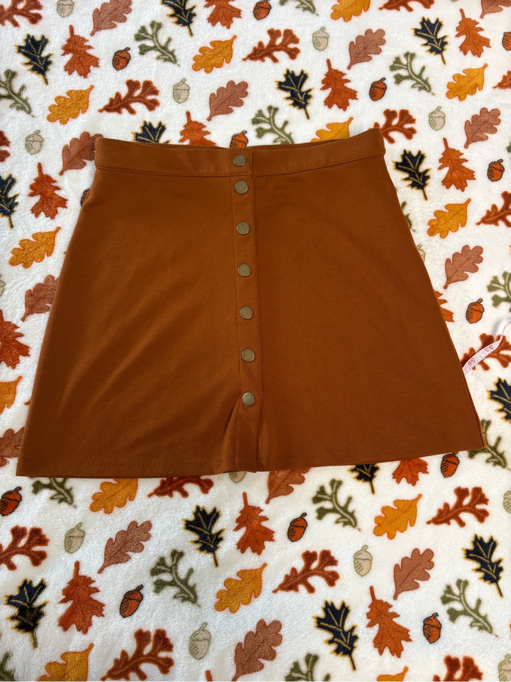Forever 21 Rust Button-Front Mini Skirt